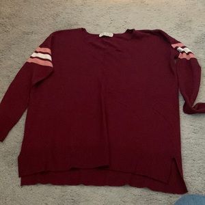 Pink rose light sweater tunic top